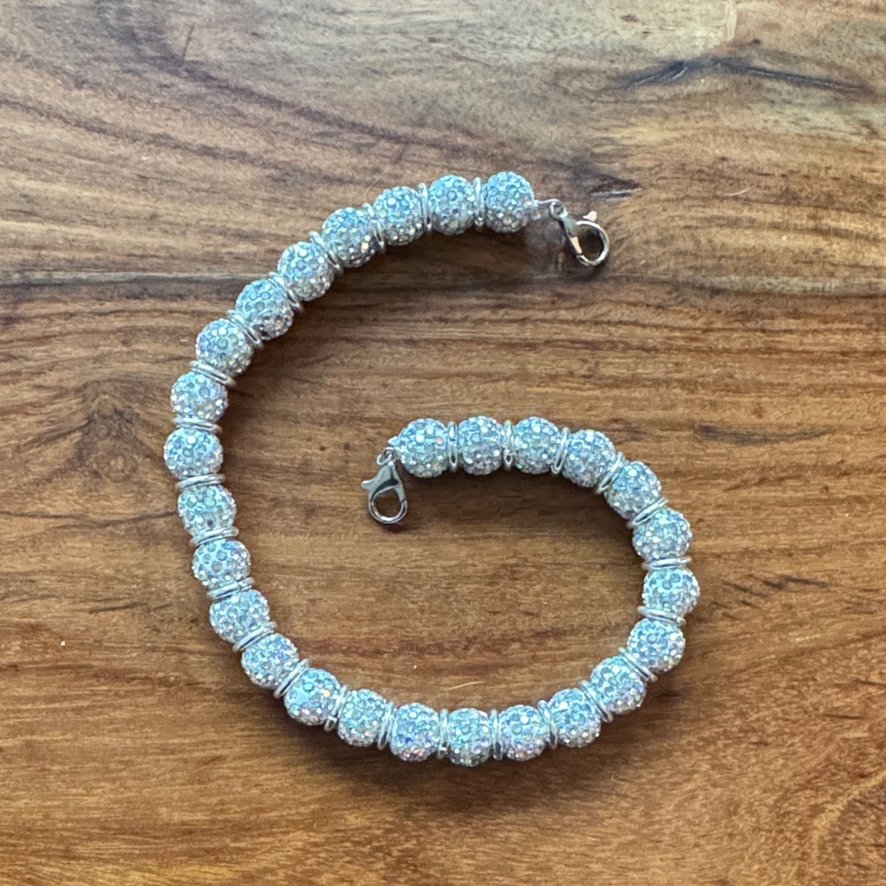 Elegant Silver Beaded Bracelet